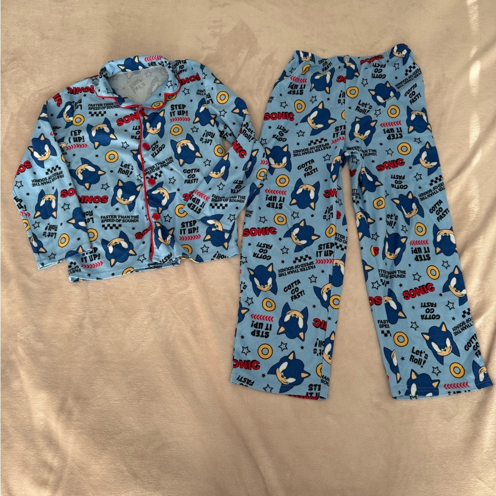 Sonic flannel pajama set
